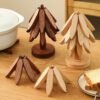 🎄 Natural Tree Trivet Set ✨ A Minimal Christmas Touch