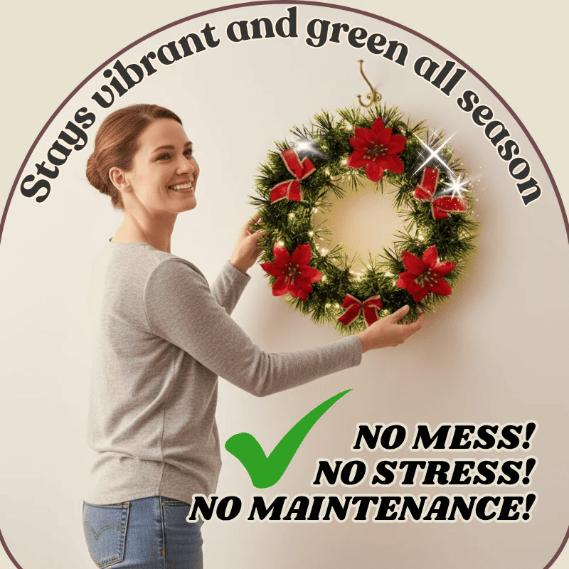 Holiday Door Hanging Artificial Christmas Wreaths - Image 3