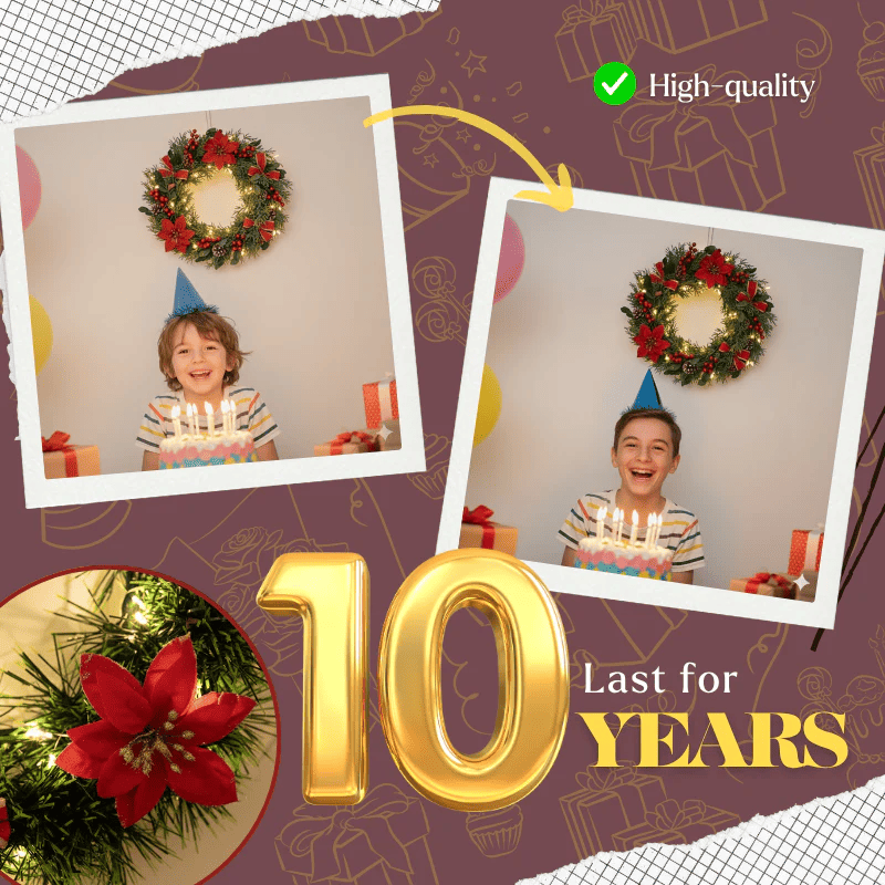 Holiday Door Hanging Artificial Christmas Wreaths - Image 2