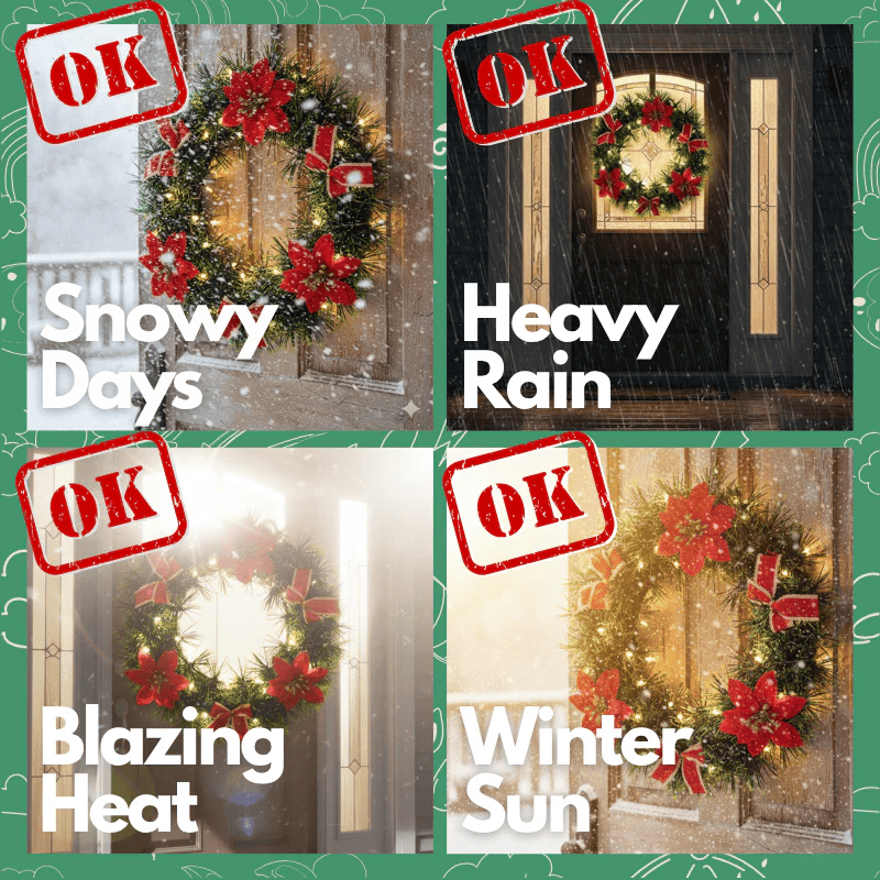 Holiday Door Hanging Artificial Christmas Wreaths - Image 5