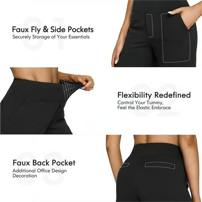 High-Waist Business Casual Comfort Loose Pants - Image 3