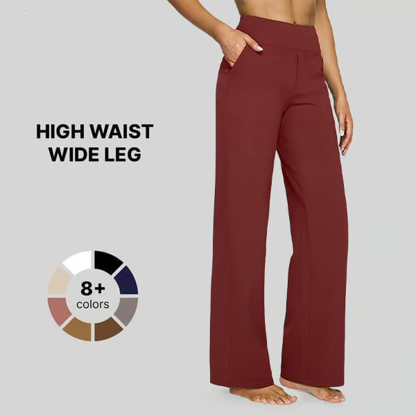 High-Waist Business Casual Comfort Loose Pants - Image 11