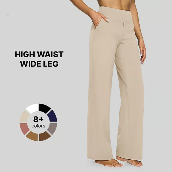 High-Waist Business Casual Comfort Loose Pants - Image 8