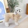 Winter Warm Dogs Jumpsuit Coat with Back Zipper