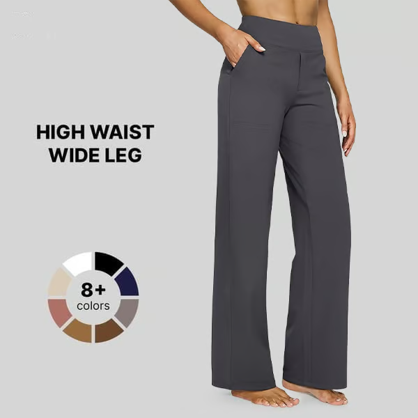 High-Waist Business Casual Comfort Loose Pants - Image 9