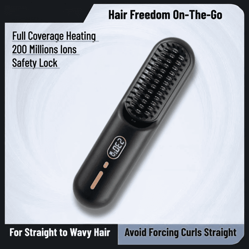2-in-1 Beard and Hair Straightening Heat Glide Brush