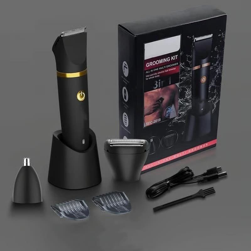 Electric Body Hair Trimmer for Men All-in-One Grooming Kit