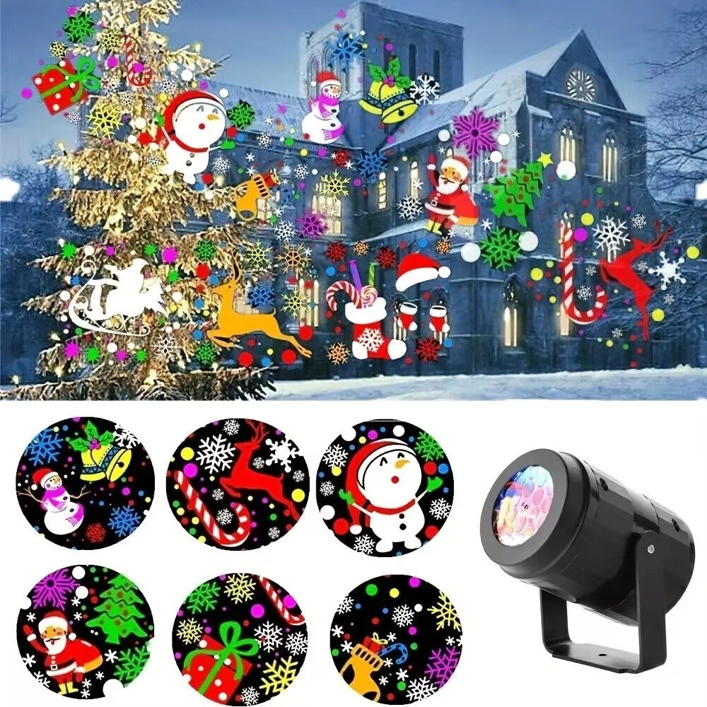 🎅🎄 Spin, Glow, Wow! Christmas Projection Lamp with 16 Magical Patterns