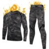 Heat Retention Men's Fleece Lined Thermal Set