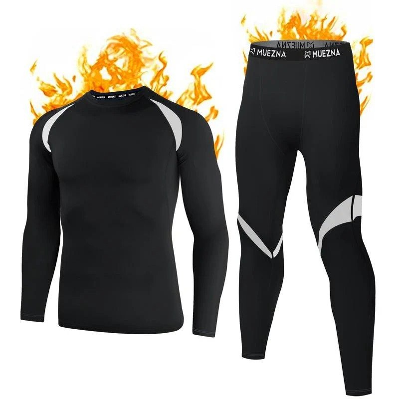 Heat Retention Men's Fleece Lined Thermal Set - Image 2