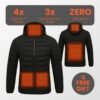 USB-Powered Heated Jacket with 3 Adjustable Heat Levels for Men and Women