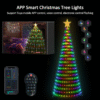 🎄 Smart Color-Changing Christmas Tree Star Lights with Remote & App Control