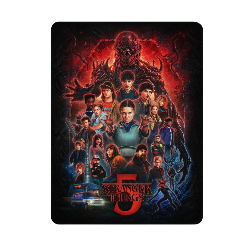 ☠️⛔ 3D Printed Plush Stranger Things Fleece Blanket