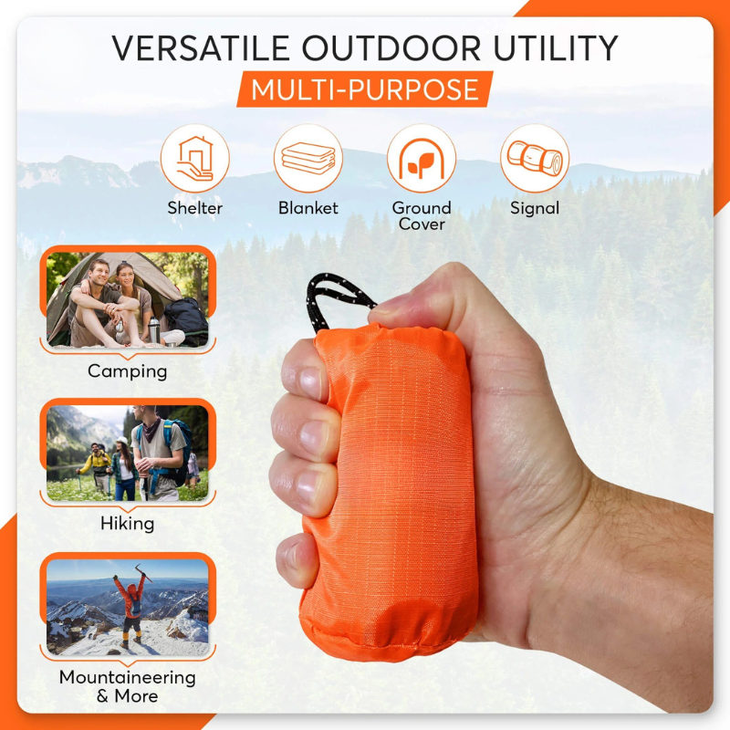 ⚠️ Ultra-Compact Survival Emergency Sleeping Bag