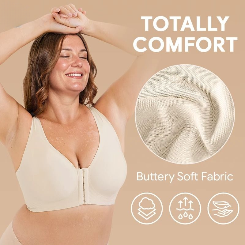 🎄 Merry Christmas Sale 50% 🔥Seamless Front Buckle Cross Back Shaping Bra - Image 3