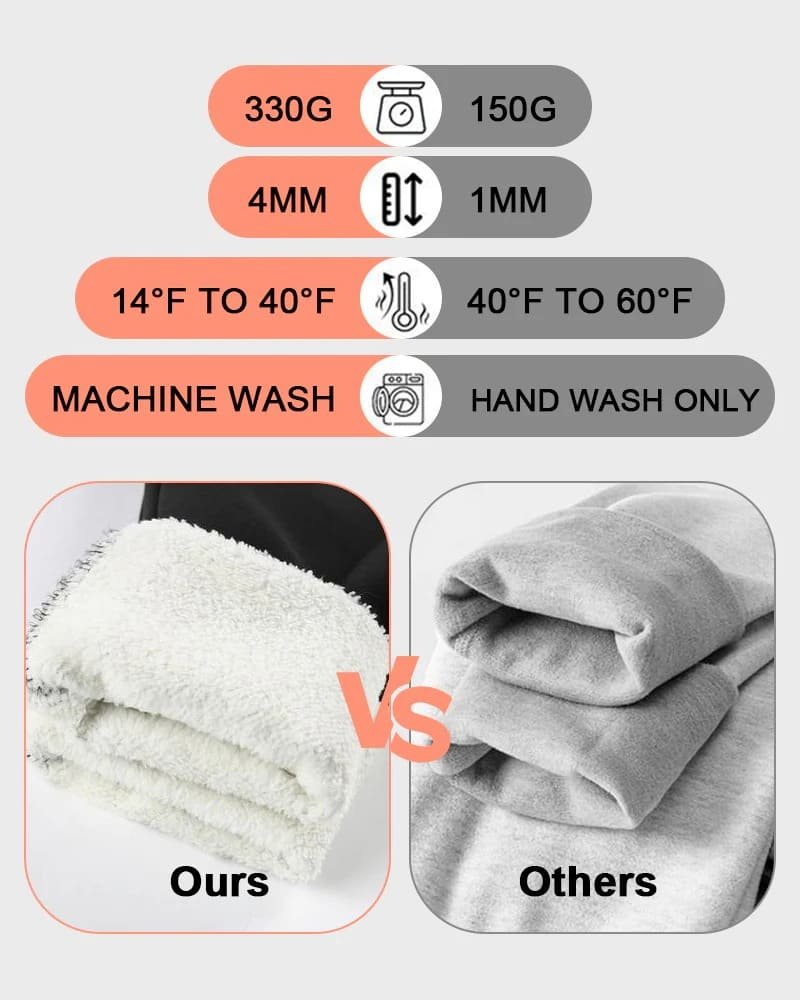 High Waisted Thermal Fleece Lined Leggings for Women - Image 7