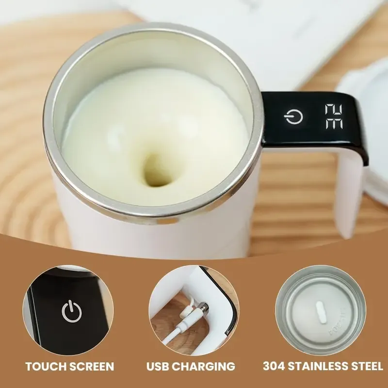 Automatic Stirring Coffee Mug with USB Rechargeable & Magnetic Cup - Image 7