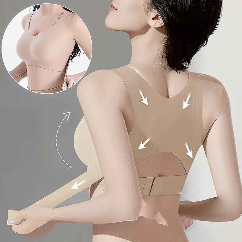 Front Closure Posture Bra Push-Up Back Straightening Fit - Image 4