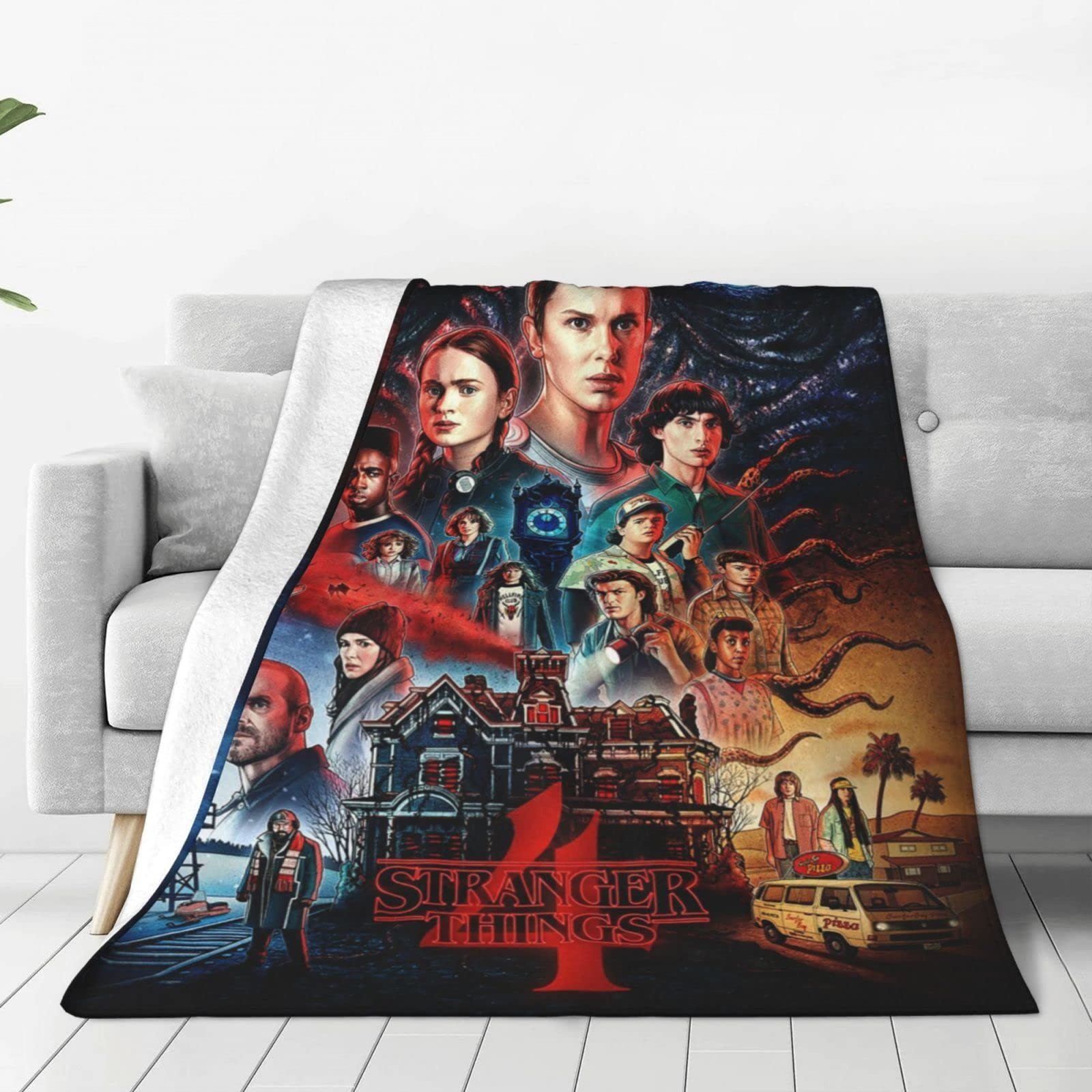 ☠️⛔ 3D Printed Plush Stranger Things Fleece Blanket - Image 3