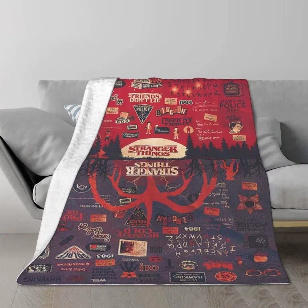 ☠️⛔ 3D Printed Plush Stranger Things Fleece Blanket - Image 8