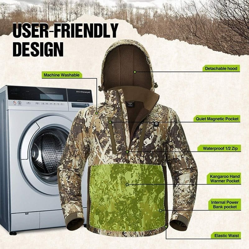 ☃️❄️Winter Hot Sale 49% OFF🔥Camouflage Electric Waterproof Heated Hooded Jacket for Hunting - Image 12