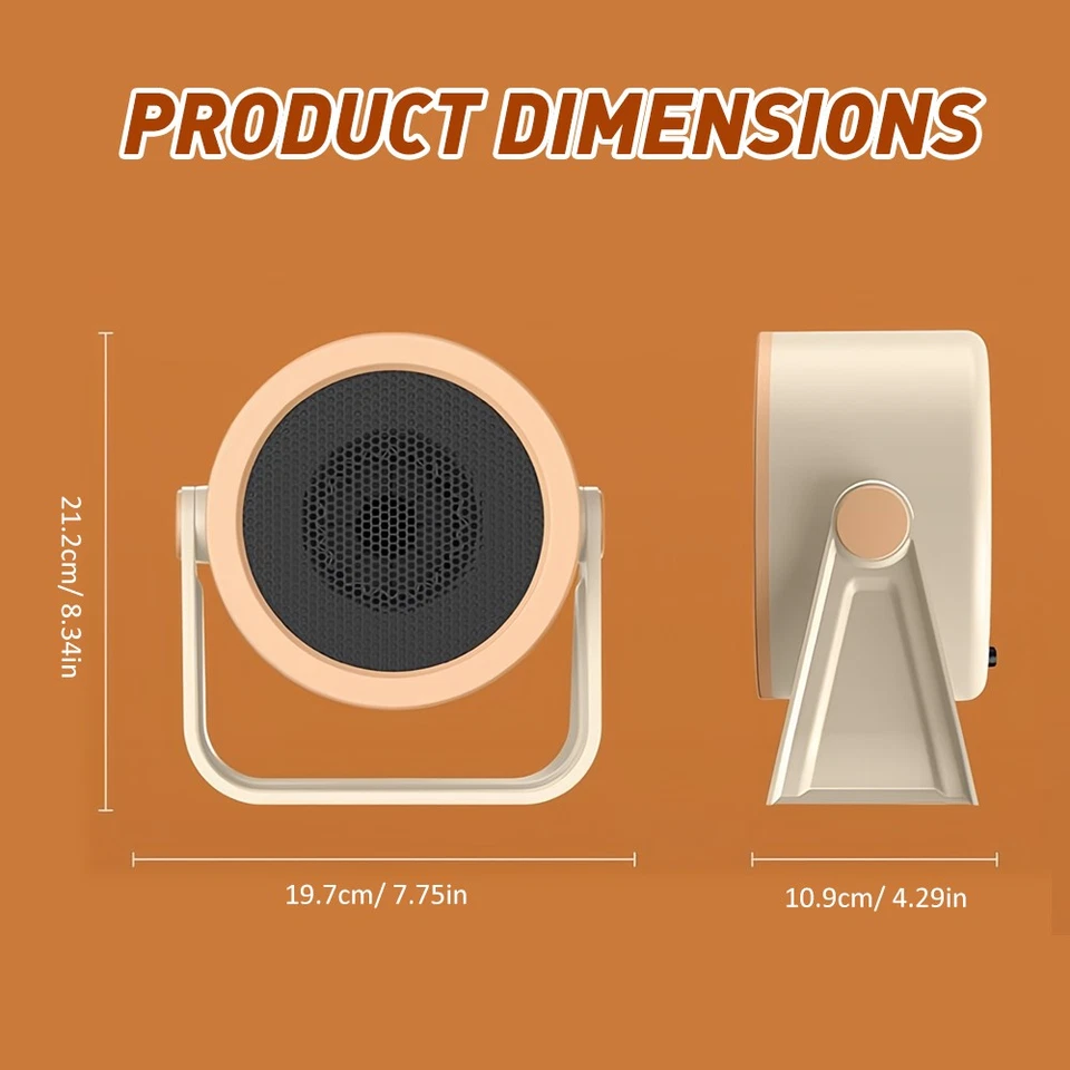 Outdoor & Desktop Mini Radiator Upgraded Electric Portable Heater - Image 12