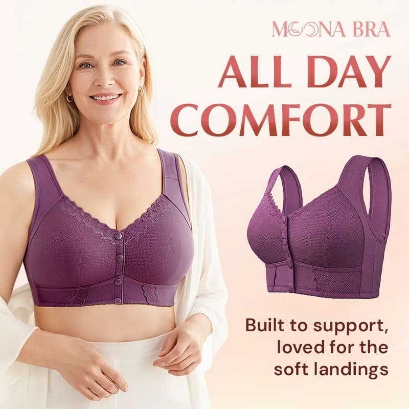Moona Bra 🔥 LAST DAY SALE 80% OFF 🌸 Front Closure Breathable Bra for Seniors
