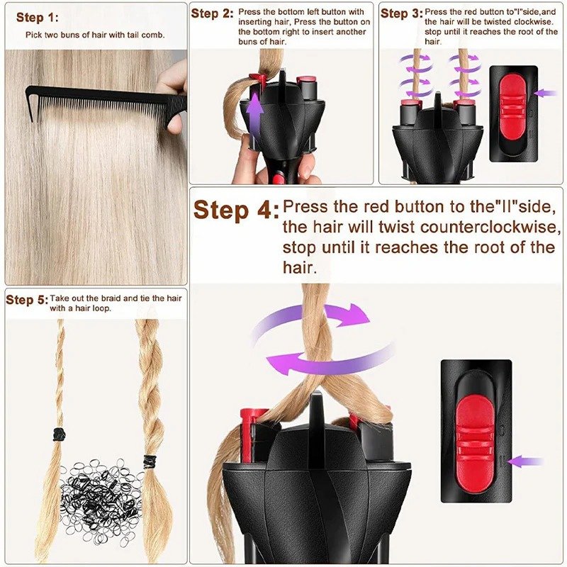 Limited Time Promotion 50% OFF🔥 360-Degree Rotate Automatic Hair Braider - Image 4