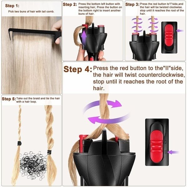 Limited Time Promotion 50% OFF🔥 360-Degree Rotate Automatic Hair Braider - Image 8