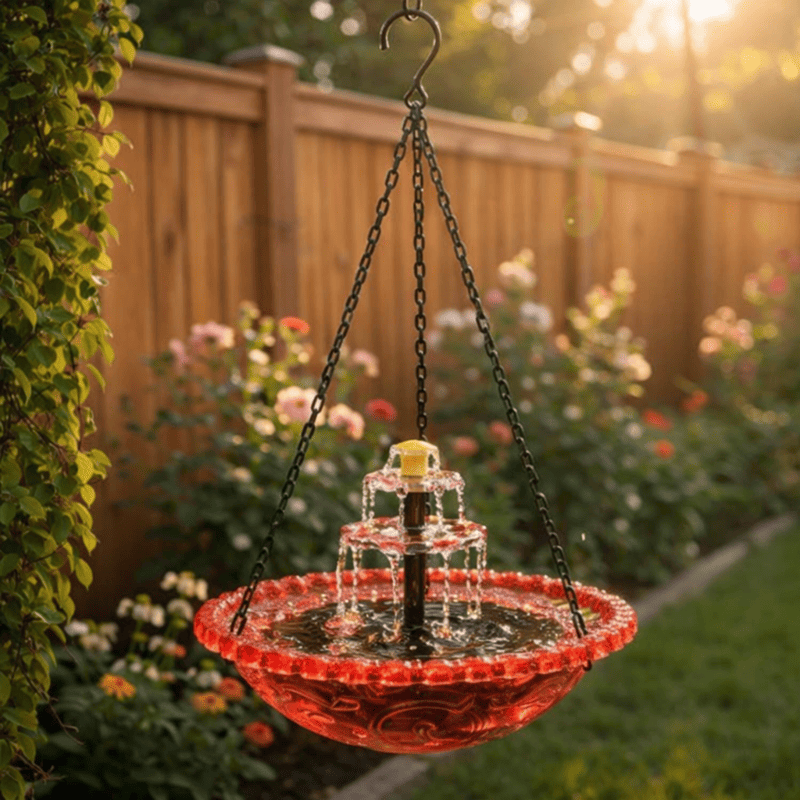 🎉 Special Offer Today Only!🎉Solar Cascade Hanging Bird Bath Fountain - Image 2