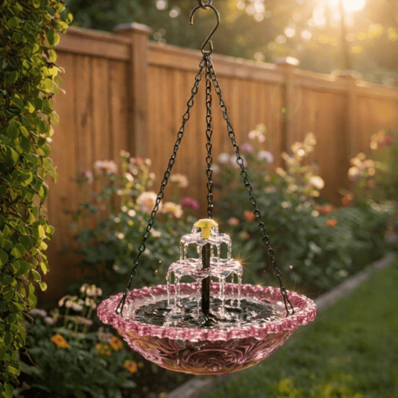 🎉 Special Offer Today Only!🎉Solar Cascade Hanging Bird Bath Fountain - Image 3
