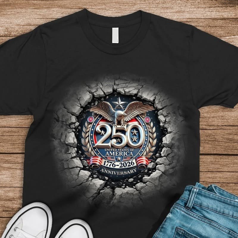 USA Eagles 250th Anniversary Semiquincentennial 1776-2026 Dark Shirt LM32 899049 - Image 5