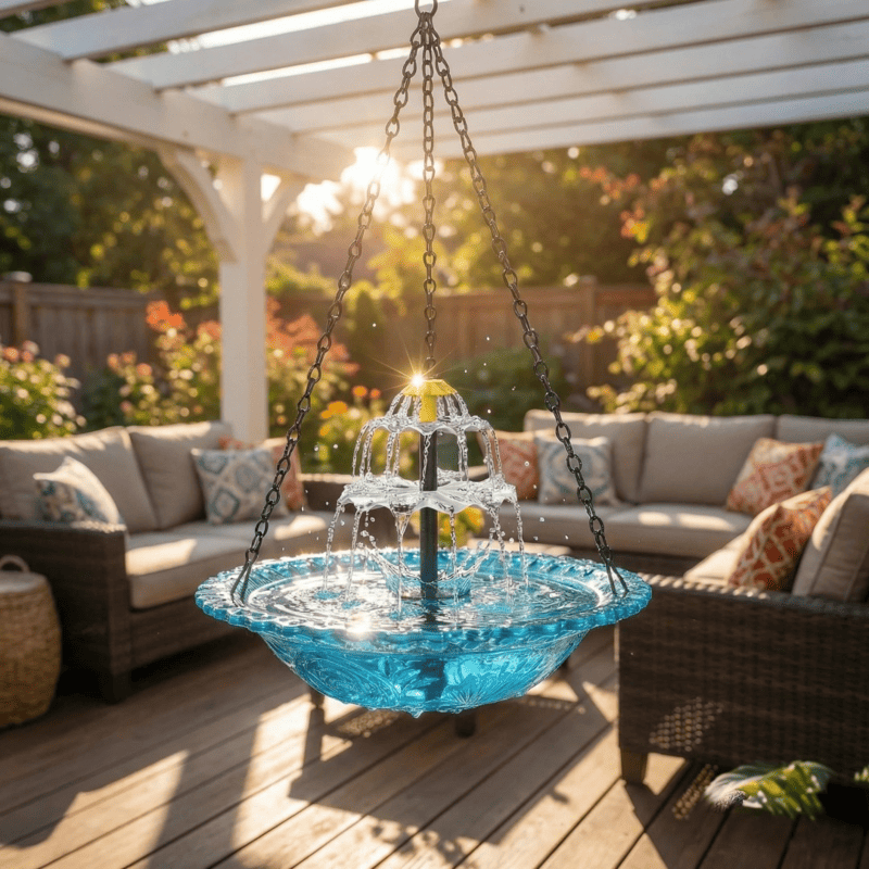 🎉 Special Offer Today Only!🎉Solar Cascade Hanging Bird Bath Fountain - Image 12