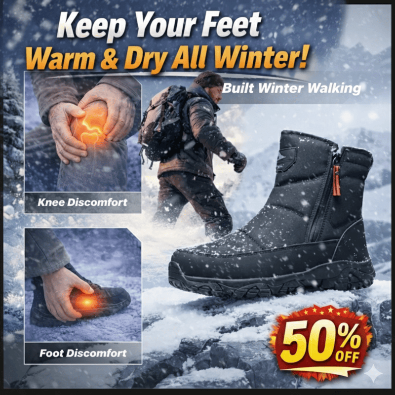 Bone-Dry & Warm In -22°F: Men's Waterproof Orthotic Winter Boots