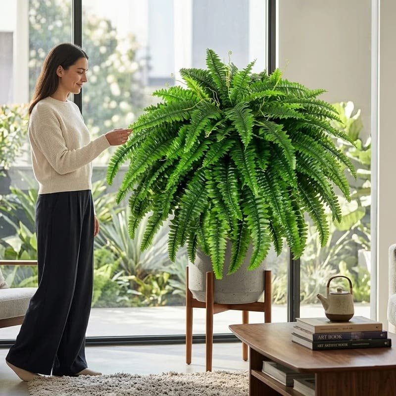 🔥 On Sale Only Today 🌱 UV Resistant Ferns Artificial Plants Large for Planters, Office & Home Decor, Outdoor & Indoor - Image 5