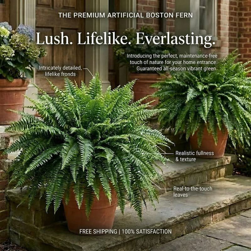 🔥 On Sale Only Today 🌱 UV Resistant Ferns Artificial Plants Large for Planters, Office & Home Decor, Outdoor & Indoor - Image 6