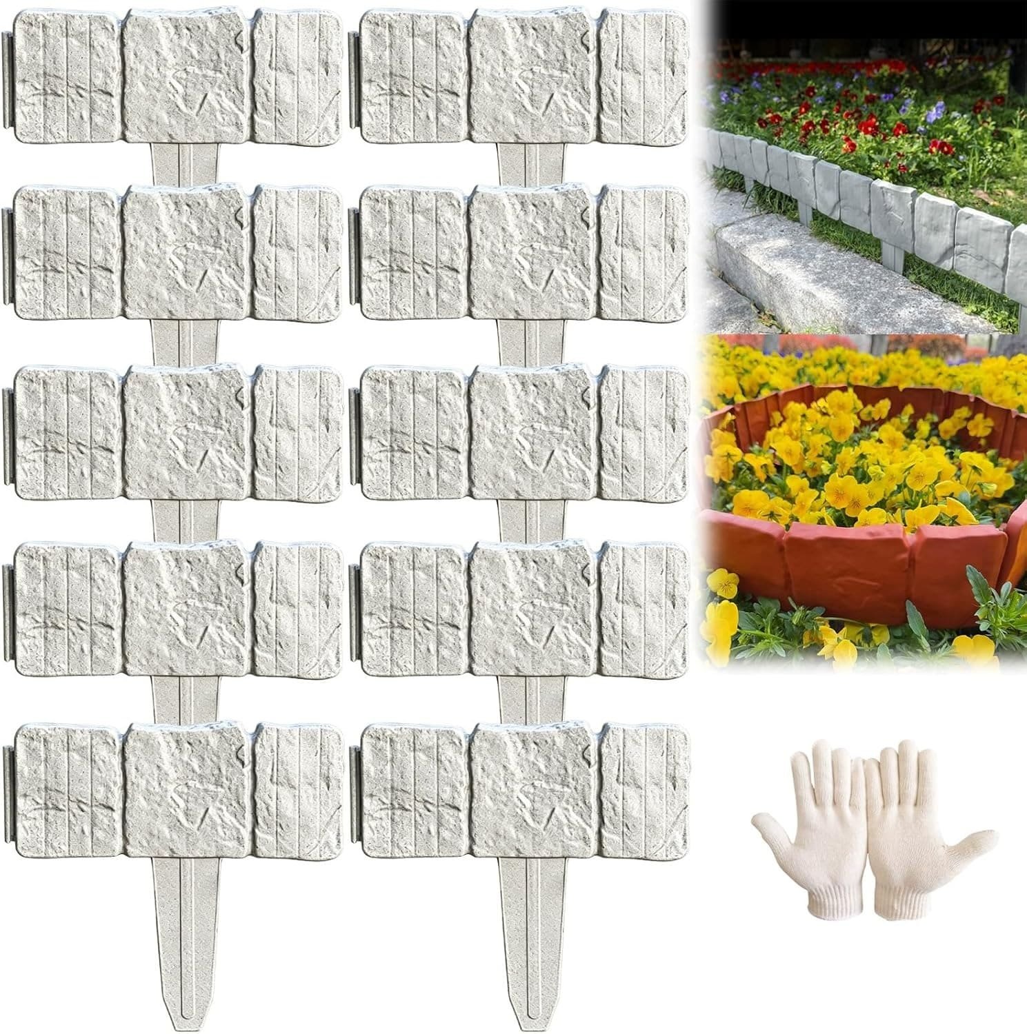Imitation Stone Garden Fence - DIY Garden Edging Border - Image 11