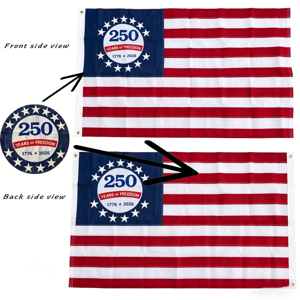 Last Day 49% OFF🔥250th Anniversary USA Commemorative Flag (3x5 Ft),Double-Sided Embroidered - Image 4