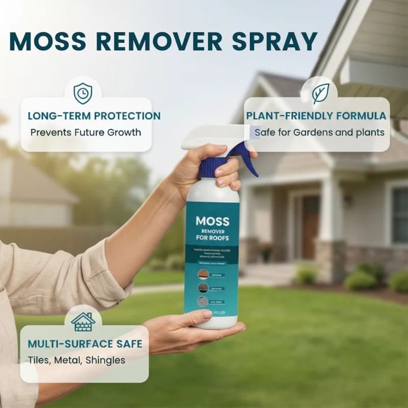 Multi-Surface Roof Moss & Algae Cleaner Spray 🏠✨ | Professional Stain Remover & Protective Shield - Image 2